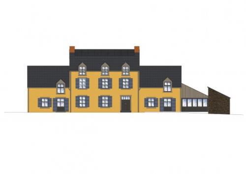 rénovation d'un manoir en terre