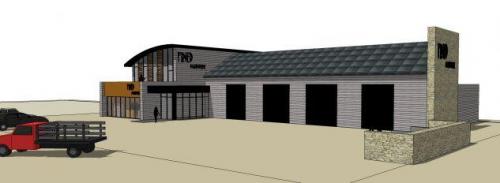 atelier de maçonnerie, bureaux et logement passifs